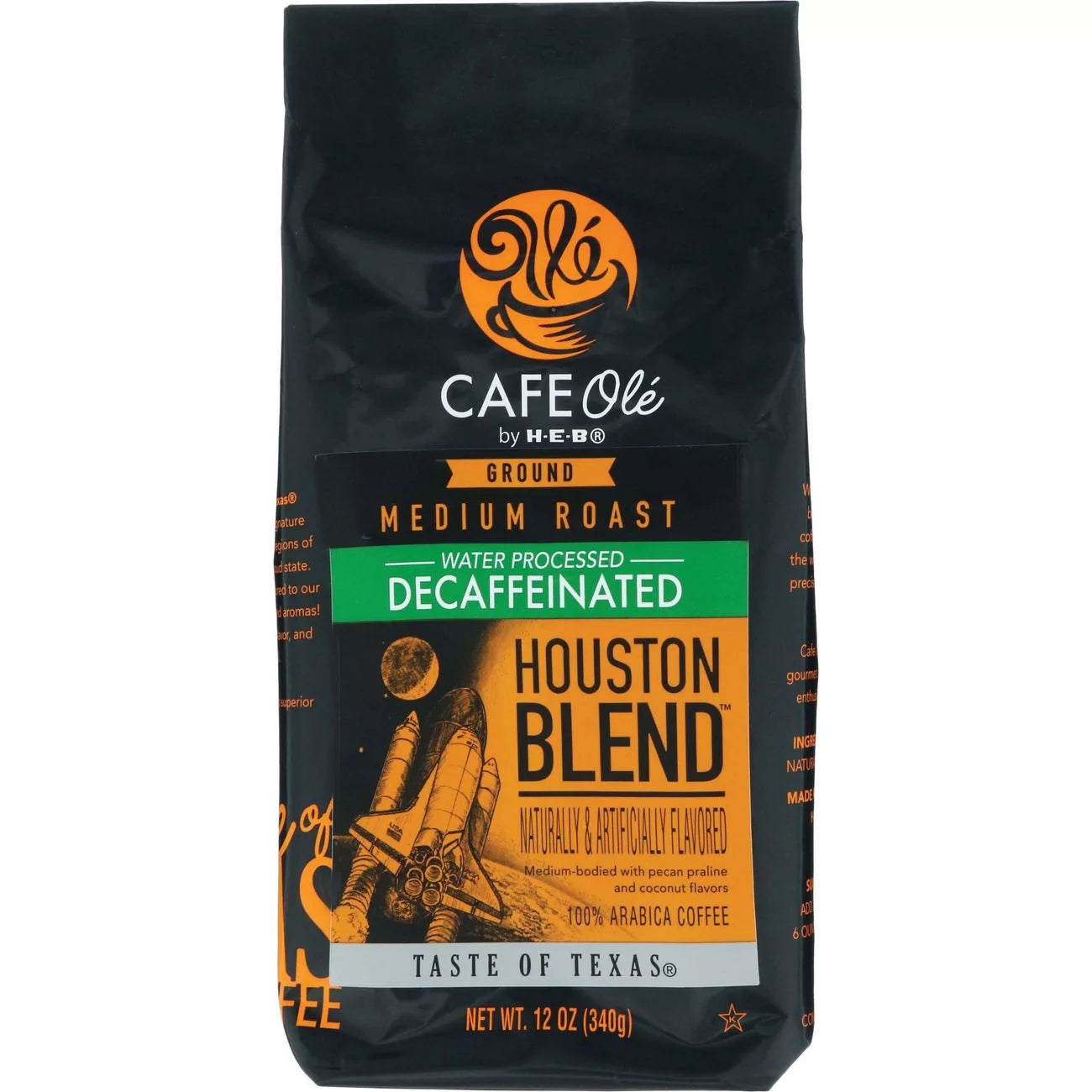 HEB Cafe Ole Decaf Houston Blend Ground Coffee 12oz - 2 Bags