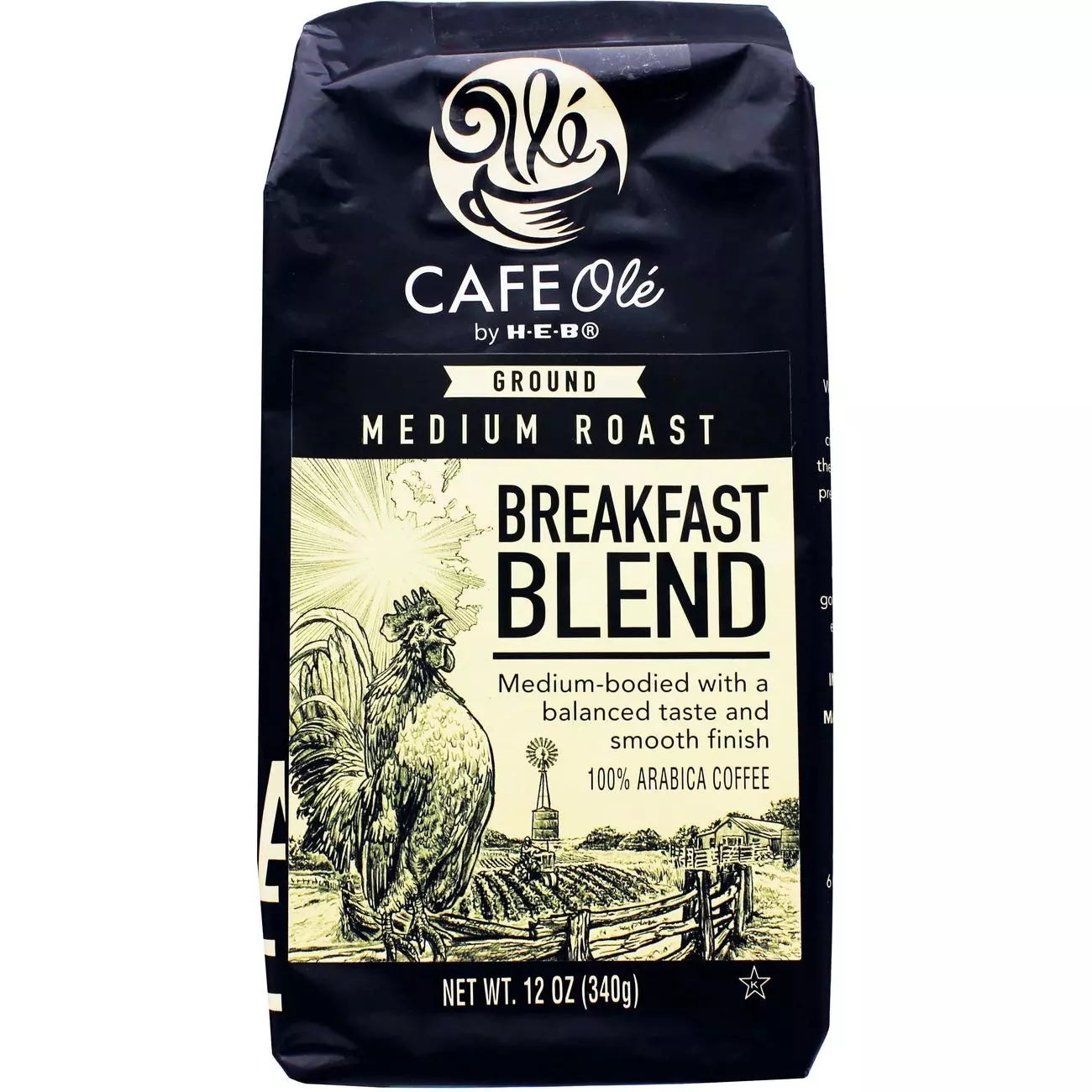 HEB Cafe Ole Breakfast Blend Ground Coffee 12oz - 2 Bags