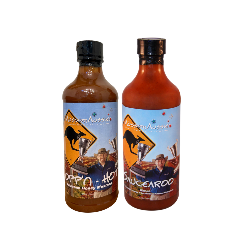 2 x Hot Sauces 1 x Saucearoo & 1 x Hop'N'Hot
