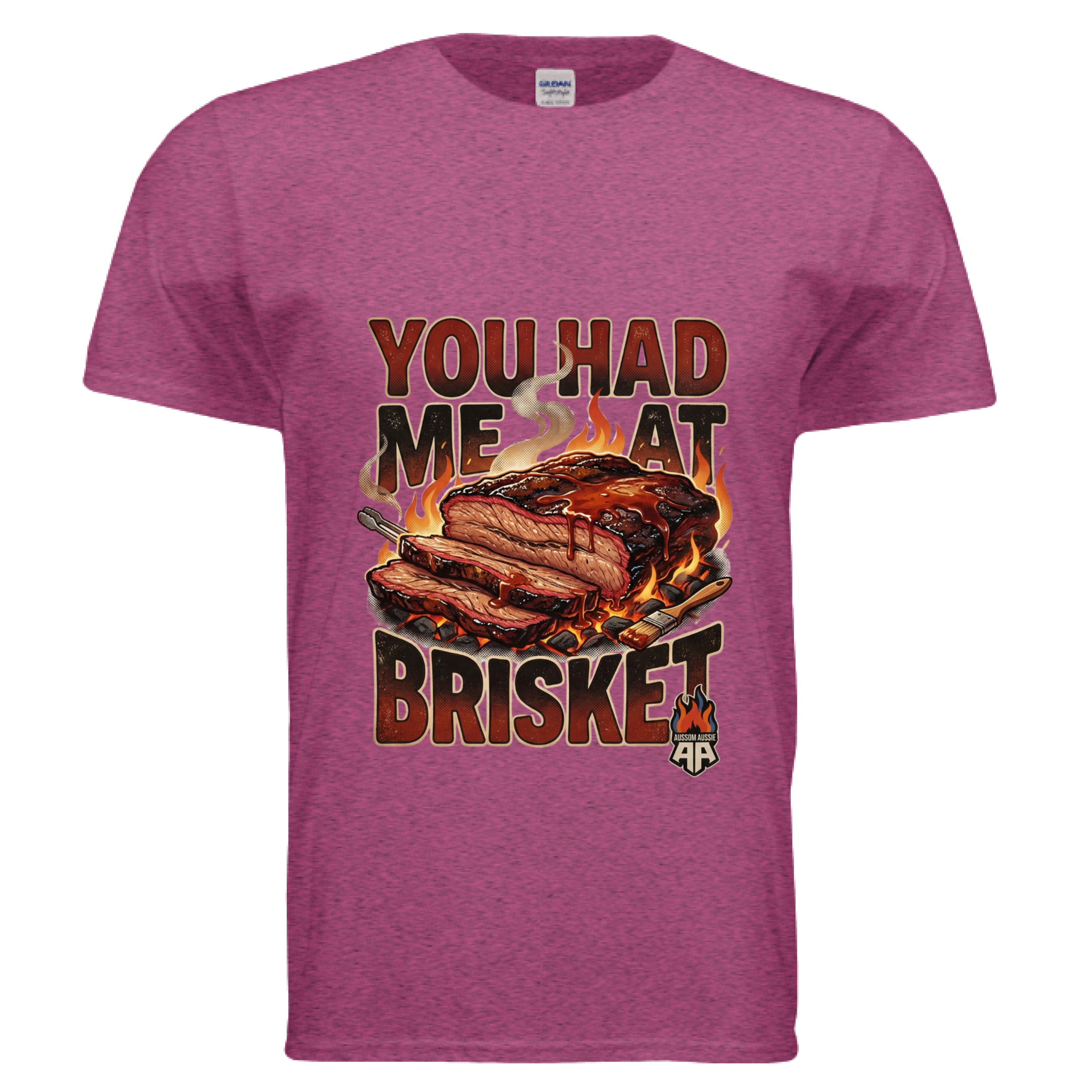 You had me at brisket design T-shirt in -ANTIQUE HELICONIA   Colored shirt     